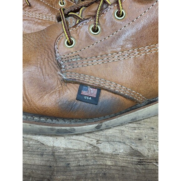 Thorogood American Heritage Men's 6" Leather Moc Toe Work Boots Brown Size 12 E - Picture 3 of 11